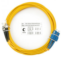 Cabeus FOP(d)-9-SC-ST-10m Шнур оптический duplex SC-ST 9/125 sm 10м LSZH