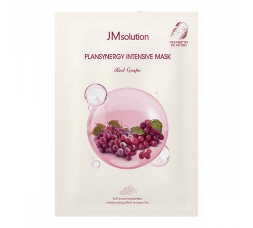 Jmsolution Тканевая маска для лица укрепляющая с красным виноградом / Plansynergy Intensive Mask Red Grape, 30 мл