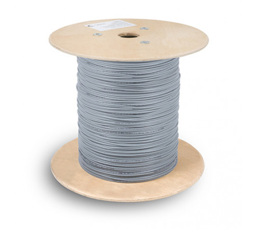 Cabeus UTP-1P-Cat.5e-SOLID Кабель витая пара (UTP), категория 5e, 1 пара (24 AWG), одножильный (solid), серый (500 м)