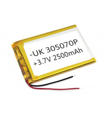 Аккумулятор Li-Pol (батарея) 3*50*70мм 2pin 3.7V/2500mAh