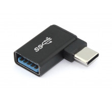 Переходник OTG USB Type A мама на Type-C папа угловой
