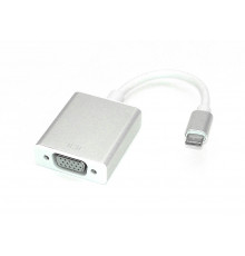 Адаптер Multiport Type-C на VGA для MacBook серебристый