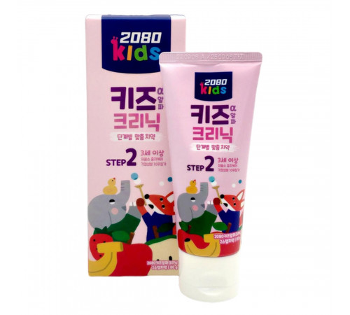 Dental Clinic 2080 Зубная паста для детей со вкусом клубники / Kids 2 Step Strawberry Scented Kongsooni Toothpaste (3-5 лет), 80 г