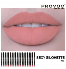 Provoc Гелевая подводка в карандаше для губ, №35 / Semi-Permanent Gel Lip Liner, Sexy Silohette