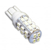 Светодиодная автолампа W5W T10 - 28 SMD 3020 white (2шт.)