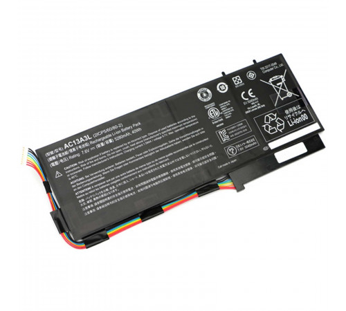 Аккумулятор для Acer Aspire P3-131, P3-171, Travelmate X313, ac13a3l, 40Wh, 5280mAh, 7.6V