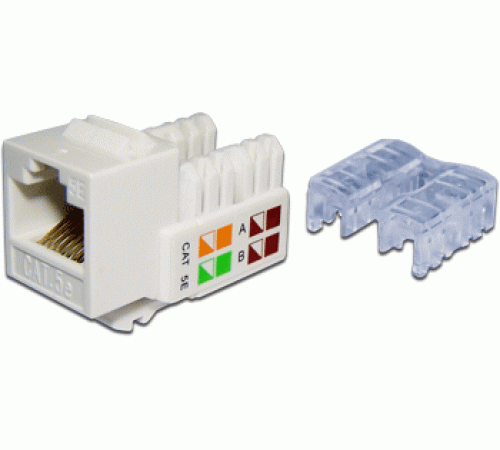 Вставка Keystone RJ-45, категория 5e, белая, TWT-OK45UTP-110WH (снята с производства)