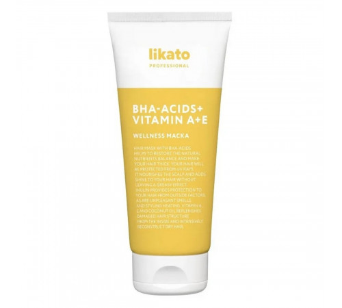 Likato Маска для тонких и жирных волос / Wellness BHA-Acids+Vitamin A+E, 250 мл