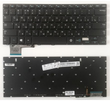 Клавиатура для ноутбука Samsung NP730U3E, NP730U3E, NP740U3E черная, с подсветкой