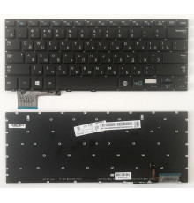 Клавиатура для ноутбука Samsung NP730U3E, NP730U3E, NP740U3E черная, с подсветкой