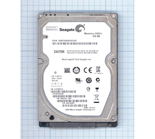 Жесткий диск HDD 2,5 500GB Seagate Momentus ST9500325AS