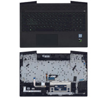 Клавиатура для ноутбука HP Pavilion Gaming 15-CX топкейс Б/У зеленая подсветка