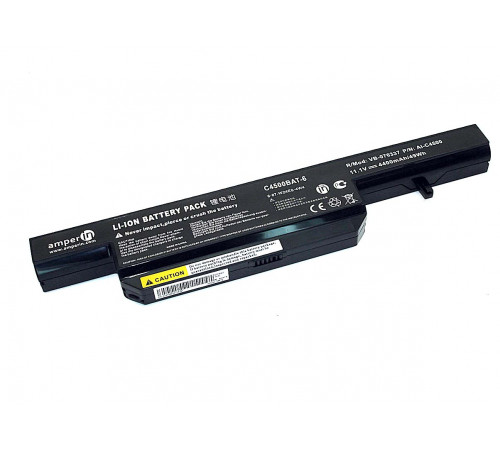 Аккумуляторная батарея Amperin для ноутбука DNS Clevo C4500 (C4500BAT6) 11,1V 4400mAh AI-C4500