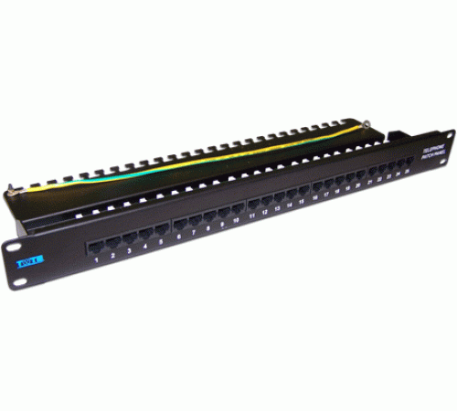 Патч-панель телефонная, 19", 25 портов RJ-45, категория 3, 1U, TWT-PP25TEL45