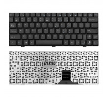 Клавиатура для ноутбука Asus Eee PC 1000, 1000H, 1000HA, 1000HC, 1000HD Series. Плоский Enter. Черная без рамки.